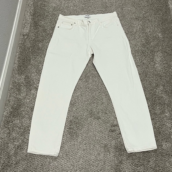 Agolde Toni Mid Rise Straight Jean in Glowed White Size 31 - Picture 2 of 9